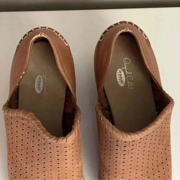 Dr. Scholls Laguna Leather Tan Camel Color Booties Wedges Women Size 8 - Picture 4 of 7